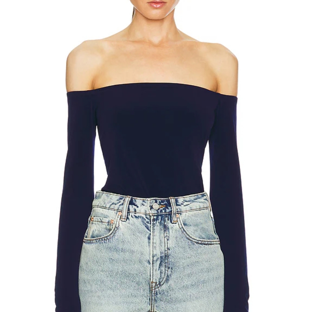 Norma Kamali Black Off The Shoulder Top